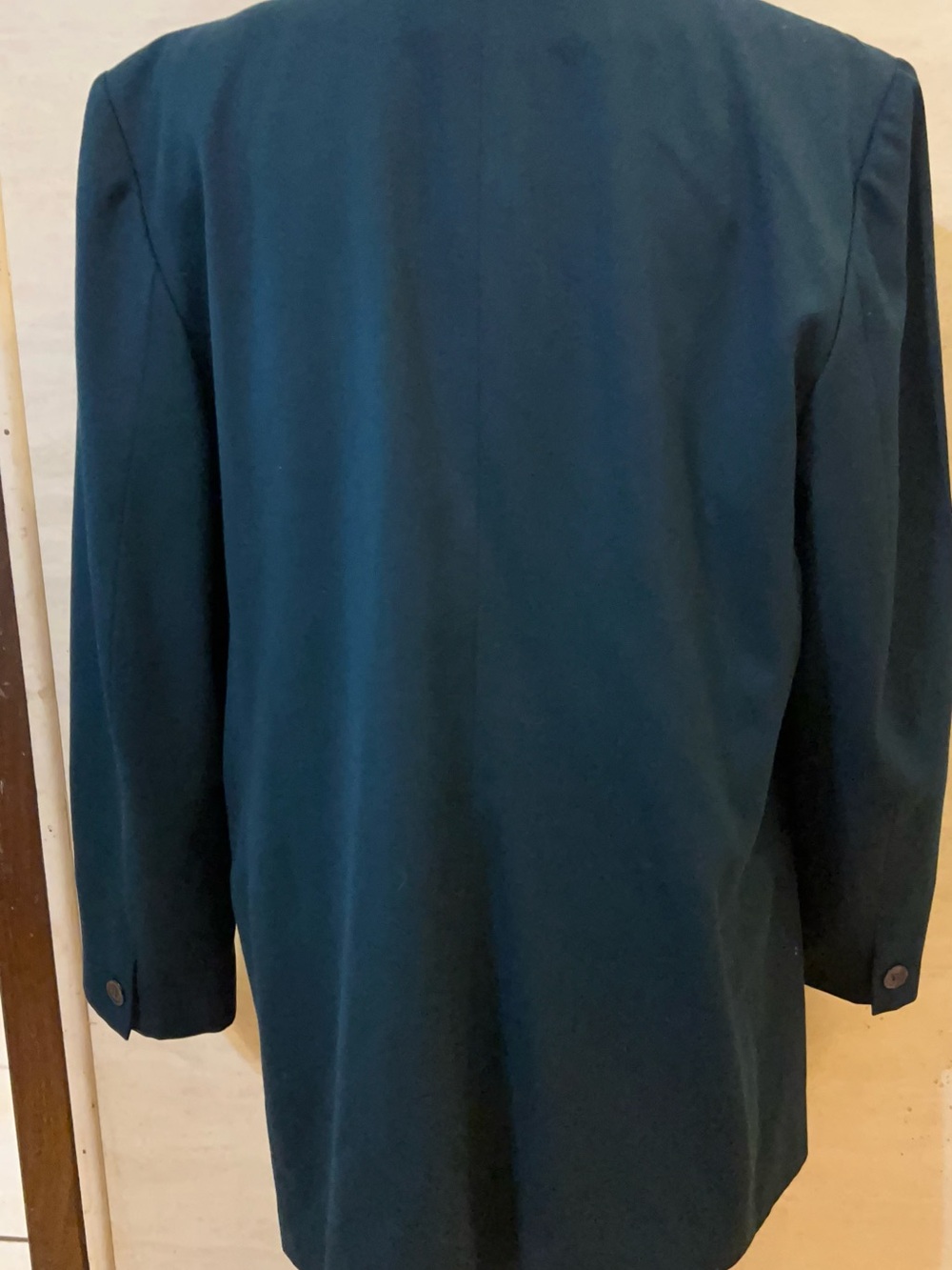 Vintage JH Collectibles Two Piece Skirt Suit, Teal 100% Wool - Picture 4 of 13